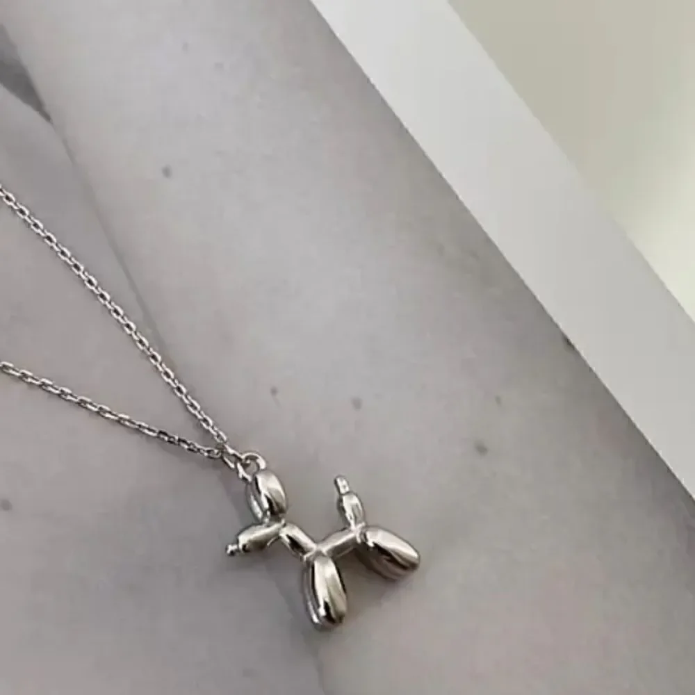 necklace balloon dog pendant plain necklaces